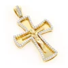 14K Yellow Gold Round Diamond Cross Pendant 1.2ct -Outlet Radiant Bijou Store 14k gold round diamond cross necklace 141ct p 26530 ye