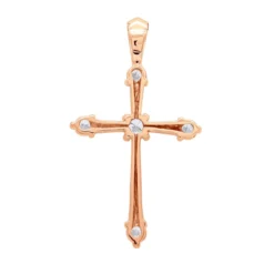 14K White Gold Round Diamond Cross Pendant 0.73ct 15 14K White Gold Round Diamond Cross Pendant 0.73ct -Outlet Radiant Bijou Store 14k gold round diamond cross pendant 073ct p 26553 backro