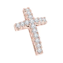 14K White Gold Round Diamond Cross Pendant 1.2ct -Outlet Radiant Bijou Store 14k gold round diamond cross pendant 120ct p 26568 ro