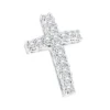 14K White Gold Round Diamond Cross Pendant 1.2ct -Outlet Radiant Bijou Store 14k gold round diamond cross pendant 120ct p 26568 wh