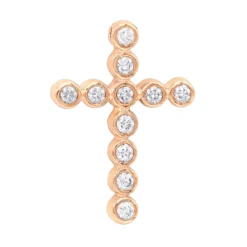 14K Yellow Gold Round Diamond Cross Pendant 1.32ct 24mm -Outlet Radiant Bijou Store 14k gold round diamond cross pendant 132ct p 26520 ro