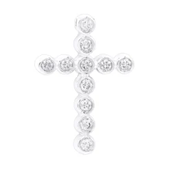 14K Yellow Gold Round Diamond Cross Pendant 1.32ct 24mm -Outlet Radiant Bijou Store 14k gold round diamond cross pendant 132ct p 26520 wh