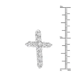 14K Yellow Gold Round Diamond Cross Pendant 3.30ct -Outlet Radiant Bijou Store 14k gold round diamond cross pendant 330ct p 26505 rulerwh