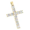 14K Yellow Gold Round Diamond Cross Pendant 4.40ct -Outlet Radiant Bijou Store 14k gold round diamond cross pendant 440ct p 26503 ye