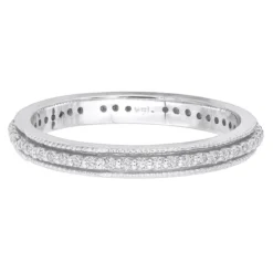 Thin 14K White Gold Round Diamond Eternity Band 0.38ct -Outlet Radiant Bijou Store 14k gold round diamond eternity band 038ct p 24856 backwh