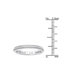 Thin 14K White Gold Round Diamond Eternity Band 0.38ct -Outlet Radiant Bijou Store 14k gold round diamond eternity band 038ct p 24856 rulerwh