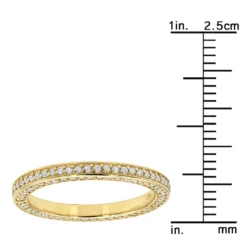 Thin 14K Yellow Gold Round Diamond Eternity Band For Women 3/4ct -Outlet Radiant Bijou Store 14k gold round diamond eternity band 069ct p 24887 rulerye