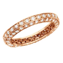 14K Yellow Gold Round Diamond Eternity Band 0.90ct -Outlet Radiant Bijou Store 14k gold round diamond eternity band 090ct p 24910 rose