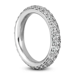 Thin 14K White Gold Round Diamond Eternity Band 1.20ct 4mm -Outlet Radiant Bijou Store 14k gold round diamond eternity band 120ct p 24860 back white 20220426