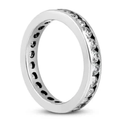 Thin 14K White Gold Round Diamond Eternity Band 1.25ct -Outlet Radiant Bijou Store 14k gold round diamond eternity band 125ct p 24813 back white 20220426