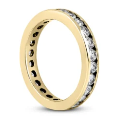 Thin 14K White Gold Round Diamond Eternity Band 1.25ct -Outlet Radiant Bijou Store 14k gold round diamond eternity band 125ct p 24813 back yellow 20220426