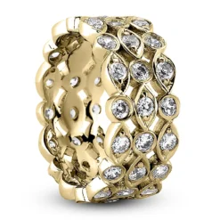 14K White Gold Round Diamond Eternity Band 1.68ct -Outlet Radiant Bijou Store 14k gold round diamond eternity band 168ct p 35196 back yellow 20220426