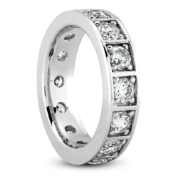14K White Gold Round Diamond Eternity Band 1.95ct -Outlet Radiant Bijou Store 14k gold round diamond eternity band 195ct p 35194 back white 20220426
