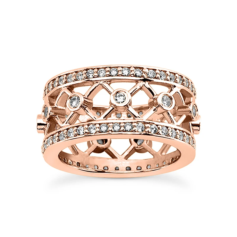 14K White Gold Round Diamond Eternity Band 1ct 5 14K White Gold Round Diamond Eternity Band 1ct - Image 3