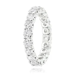 Thin 14K White Gold Round Diamond Eternity Band 2.10ct -Outlet Radiant Bijou Store 14k gold round diamond eternity band 210ct p 24811 backwh