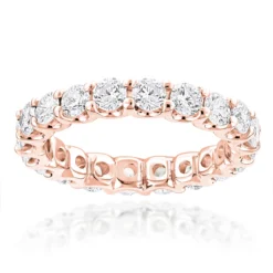 Thin 14K White Gold Round Diamond Eternity Band 2.10ct -Outlet Radiant Bijou Store 14k gold round diamond eternity band 210ct p 24811 ro