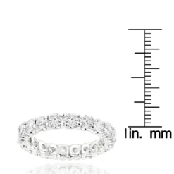 Thin 14K White Gold Round Diamond Eternity Band 2.10ct -Outlet Radiant Bijou Store 14k gold round diamond eternity band 210ct p 24811 rulerwh