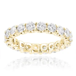 Thin 14K White Gold Round Diamond Eternity Band 2.10ct -Outlet Radiant Bijou Store 14k gold round diamond eternity band 210ct p 24811 ye