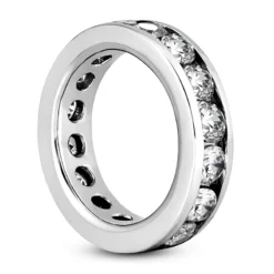 14K White Gold Round Diamond Eternity Band 2.85ct -Outlet Radiant Bijou Store 14k gold round diamond eternity band 285ct p 24824 back white 20220426