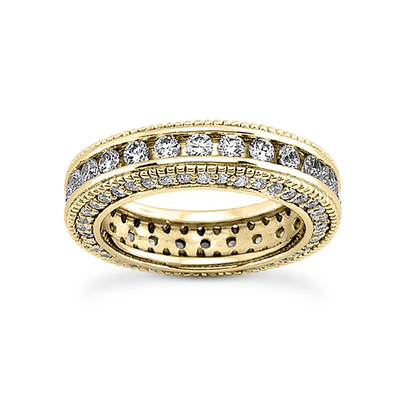 14K White Gold Round Diamond Eternity Band 2.90ct 4 14K White Gold Round Diamond Eternity Band 2.90ct - Image 2