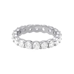 14K White Gold Round Diamond Eternity Band 3.40ct 4.1mm -Outlet Radiant Bijou Store 14k gold round diamond eternity band 340ct p 24820back 20211114