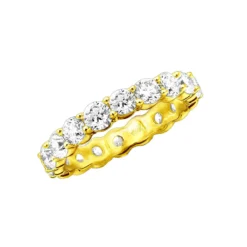 14K White Gold Round Diamond Eternity Band 3.40ct 4.1mm -Outlet Radiant Bijou Store 14k gold round diamond eternity band 340ct p 24821 ye