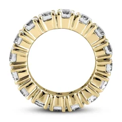 14K White Gold Round Diamond Eternity Band 5.60ct -Outlet Radiant Bijou Store 14k gold round diamond eternity band 560ct p 24822 back yellow 20220426