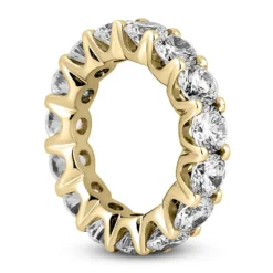 14K White Gold Round Diamond Eternity Band 6.75ct -Outlet Radiant Bijou Store 14k gold round diamond eternity band 675ct p 24826 back yellow 20220426