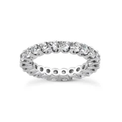 14K White Gold Round Diamond Eternity Band 6.75ct