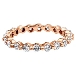 Thin 14K White Gold Round Diamond Eternity Ring 1.33ct -Outlet Radiant Bijou Store 14k gold round diamond eternity ring 133ct p 24843 backro