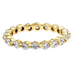 Thin 14K White Gold Round Diamond Eternity Ring 1.33ct -Outlet Radiant Bijou Store 14k gold round diamond eternity ring 133ct p 24843 backye