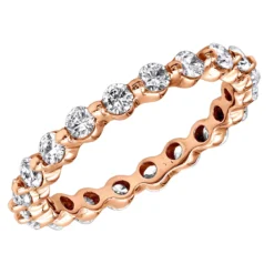 Thin 14K White Gold Round Diamond Eternity Ring 1.33ct -Outlet Radiant Bijou Store 14k gold round diamond eternity ring 133ct p 24843 ro