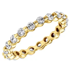 Thin 14K White Gold Round Diamond Eternity Ring 1.33ct -Outlet Radiant Bijou Store 14k gold round diamond eternity ring 133ct p 24843 ye