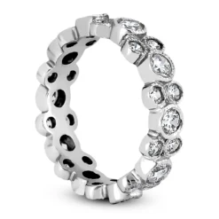 14K White Gold Round Diamond Eternity Ring 1.44ct -Outlet Radiant Bijou Store 14k gold round diamond eternity ring 144ct p 24906 back white 20220426