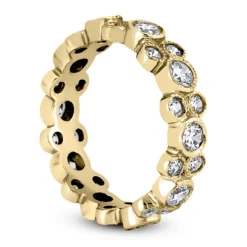 14K White Gold Round Diamond Eternity Ring 1.44ct -Outlet Radiant Bijou Store 14k gold round diamond eternity ring 144ct p 24906 back yellow 20220426
