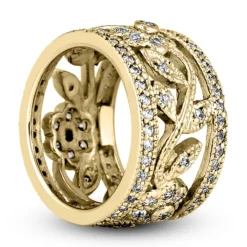 14K White Gold Round Diamond Eternity Ring 1.52ct -Outlet Radiant Bijou Store 14k gold round diamond eternity ring 152ct p 24890 back yellow 20220426