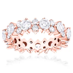 Unique 14K Yellow Gold Round Diamond Anniversary/Eternity Band 4.40ct -Outlet Radiant Bijou Store 14k gold round diamond eternity ring 440ct p 24842 ro