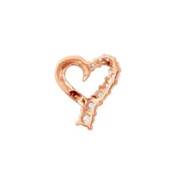 14K Yellow Gold Round Diamond Floating Heart Pendant 0.25ct -Outlet Radiant Bijou Store 14k gold round diamond floating heart pendant 025ct p 27715 backro 20191215