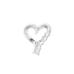 14K Yellow Gold Round Diamond Floating Heart Pendant 0.25ct -Outlet Radiant Bijou Store 14k gold round diamond floating heart pendant 025ct p 27715 backwh 20191215