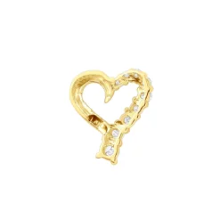 14K Yellow Gold Round Diamond Floating Heart Pendant 0.25ct -Outlet Radiant Bijou Store 14k gold round diamond floating heart pendant 025ct p 27715 backye 20191215