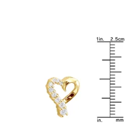 14K Yellow Gold Round Diamond Floating Heart Pendant 0.25ct -Outlet Radiant Bijou Store 14k gold round diamond floating heart pendant 025ct p 27715 rulerye 20191215