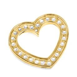 14K Yellow Gold Round Diamond Floating Heart Pendant 1.25ct -Outlet Radiant Bijou Store 14k gold round diamond floating heart pendant 138ct p 5888 backye
