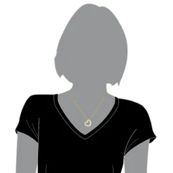 14K Yellow Gold Round Diamond Floating Heart Pendant 1.25ct -Outlet Radiant Bijou Store 14k gold round diamond floating heart pendant 138ct p 5888 bodye