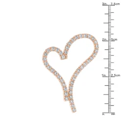 Large Open Hearts: 14K Rose Gold Round Diamond Floating Heart Pendant 4.84ct 13 Large Open Hearts: 14K Rose Gold Round Diamond Floating Heart Pendant 4.84ct -Outlet Radiant Bijou Store 14k gold round diamond floating heart pendant 484ct p 5886 rulerro