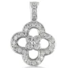 14K White Gold Round Diamond Floral Pendant 0.52ct -Outlet Radiant Bijou Store 14k gold round diamond floral pendant 052ct p 27226 white 20220426