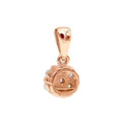 14K Rose Gold Round Diamond Flower Pendant For Women 0.25ct -Outlet Radiant Bijou Store 14k gold round diamond flower pendant 025ct p 27210 backro