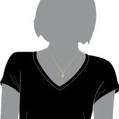 14K Yellow Gold Round Diamond Flower Pendant For Women 9 Stones 0.34ct -Outlet Radiant Bijou Store 14k gold round diamond flower pendant 034ct p 27284 bodye