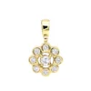 14K Yellow Gold Round Diamond Flower Pendant For Women 9 Stones 0.34ct -Outlet Radiant Bijou Store 14k gold round diamond flower pendant 034ct p 27284 ye