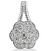 14K White Gold Round Diamond Flower Pendant 0.50ct 12.4mm -Outlet Radiant Bijou Store 14k gold round diamond flower pendant 050ct p 27290 white 20220426