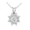 14K White Gold Round Diamond Flower Pendant 1.30ct -Outlet Radiant Bijou Store 14k gold round diamond flower pendant 130ct p 27343 white 20220426